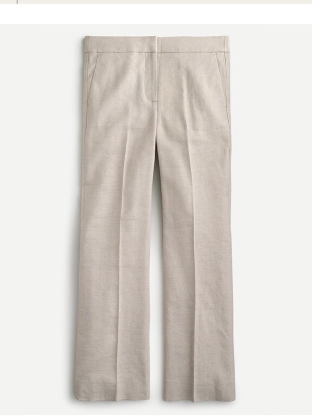 J.Crew Hayden kickout crop pant in stretch linen 00